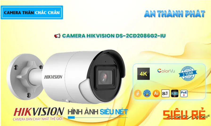 DS-2CD2086G2-IU sắc nét Hikvision DS-2CD2086G2-IU sắc nét Hikvision