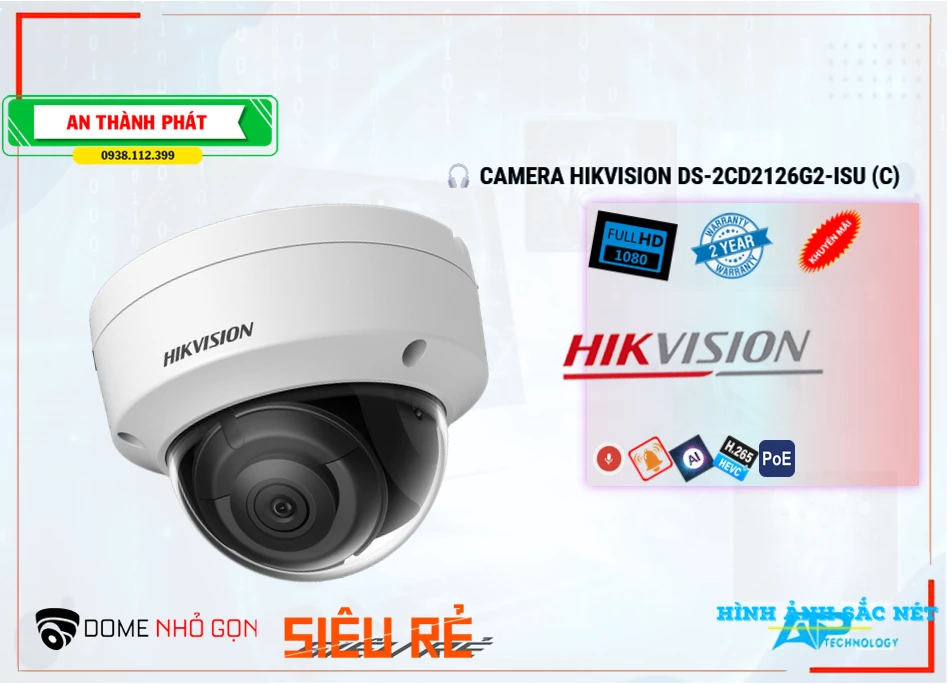 Camera Hikvision DS-2CD2126G2-ISU(C), thông số DS-2CD2126G2-ISU(C),DS-2CD2126G2-ISU(C) Giá rẻ ,DS 2CD2126G2 ISU(C),