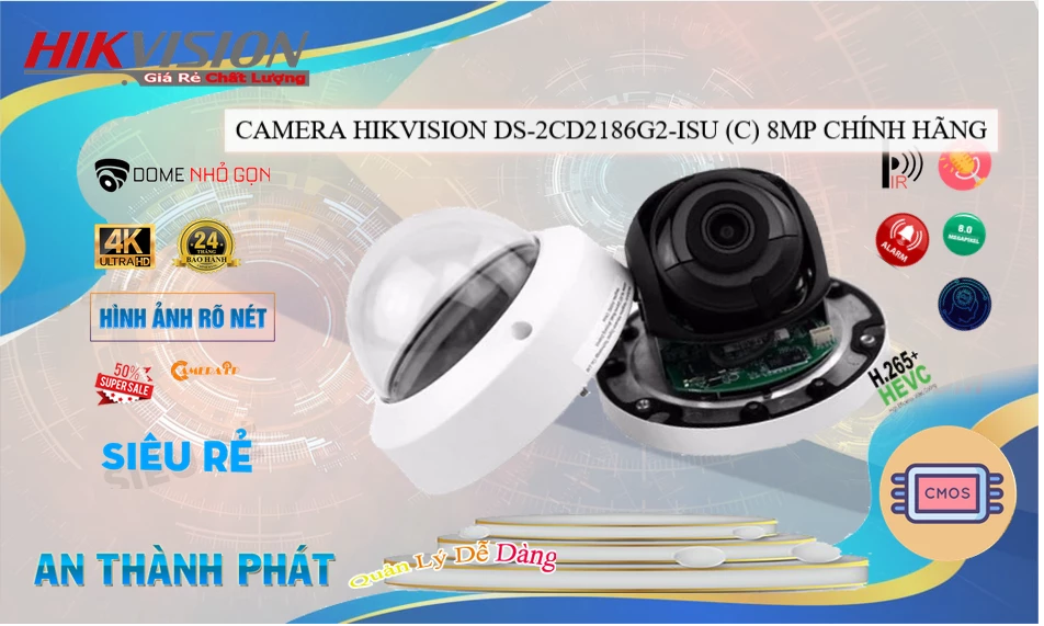 Camera DS-2CD2186G2-ISU(C)  Hikvision Sắc Nét