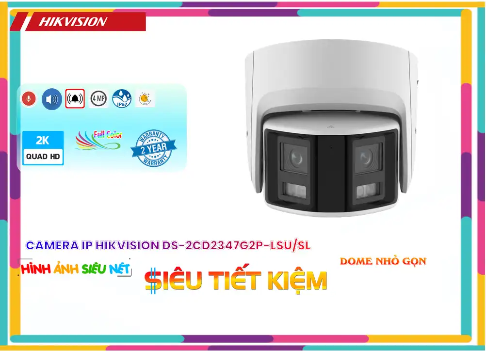 DS-2CD2347G2P-LSU/SL sắc nét Hikvision DS-2CD2347G2P-LSU/SL sắc nét Hikvision