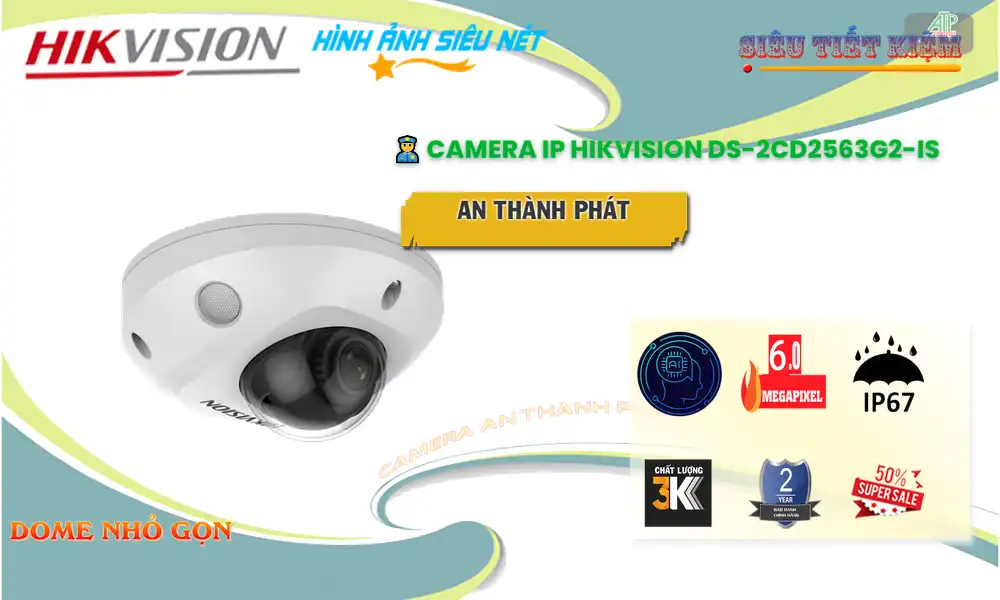 DS-2CD2563G2-IS sắc nét Hikvision DS-2CD2563G2-IS sắc nét Hikvision