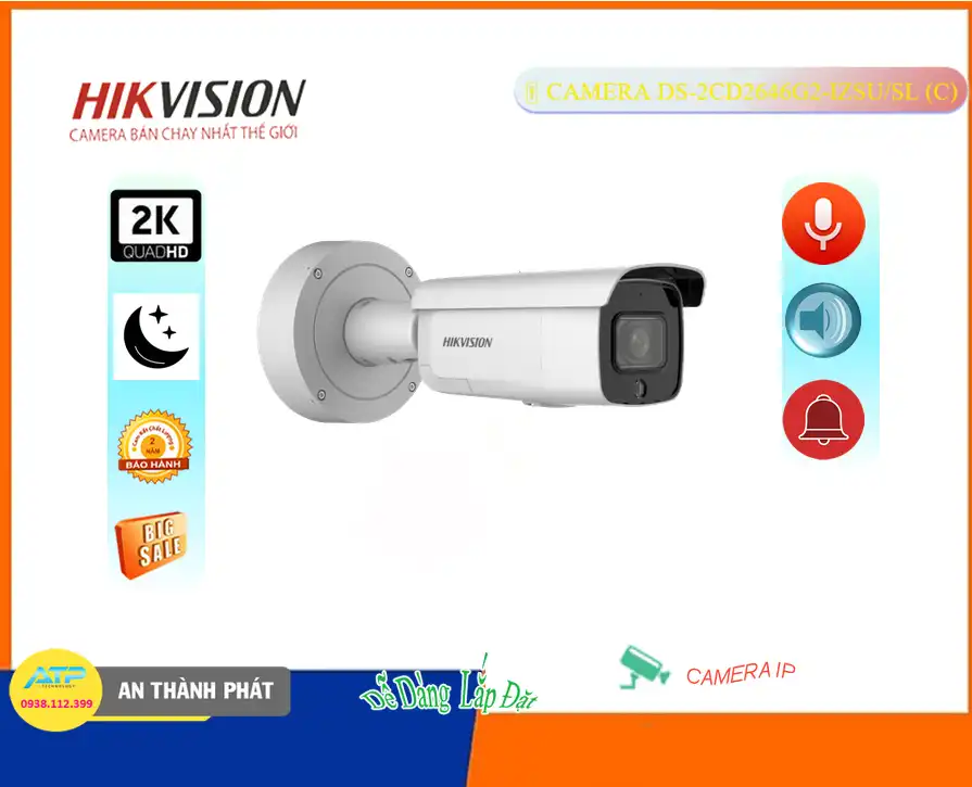 ☑ DS-2CD2646G2-IZSU/SL(C) Camera Hikvision Thiết kế Đẹp,DS-2CD2646G2-IZSU/SL(C) Giá rẻ ,DS 2CD2646G2 IZSU/SL(C), Chất