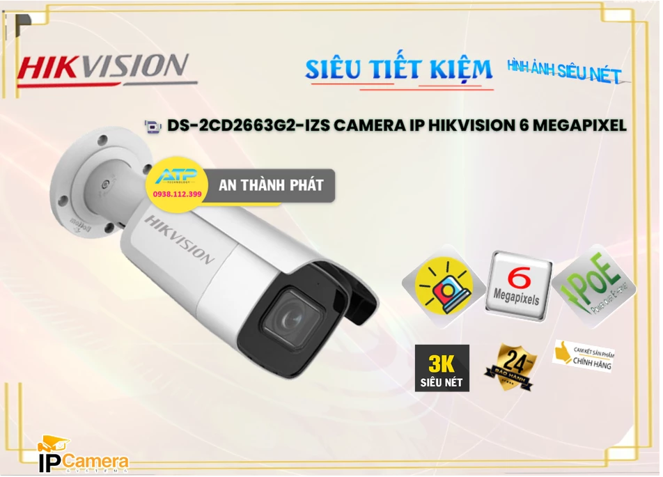 Camera Zoom 6MP Hikvision DS-2CD2663G2-IZS,thông số DS-2CD2663G2-IZS,DS 2CD2663G2 IZS,Chất Lượng