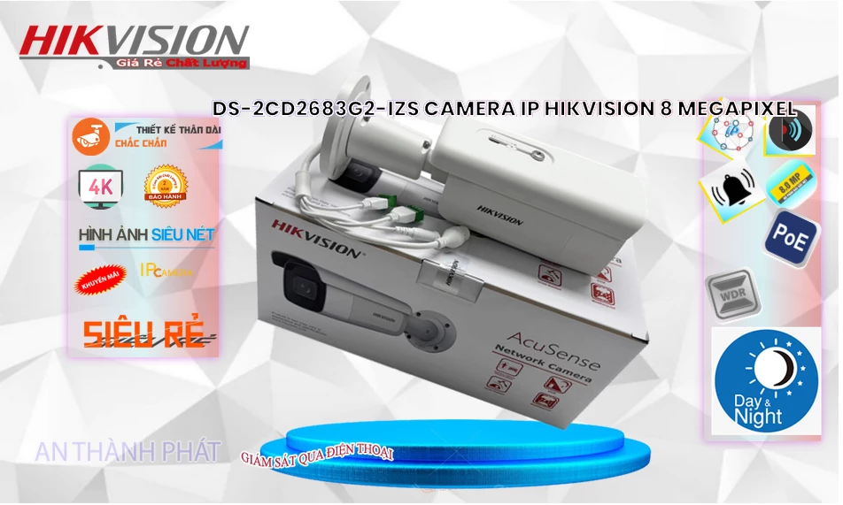 ✓ DS-2CD2683G2-IZS Camera Thiết kế Đẹp  Hikvision