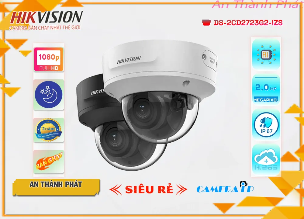 Camera Hikvision DS-2CD2723G2-IZS,DS-2CD2723G2-IZS Giá rẻ,DS-2CD2723G2-IZS Giá Thấp Nhất,Chất Lượng