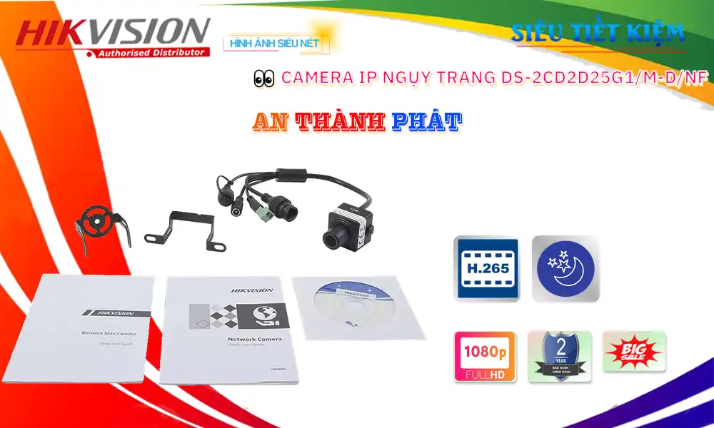 ➠  DS-2CD2D25G1/M-D/NF sắc nét Hikvision