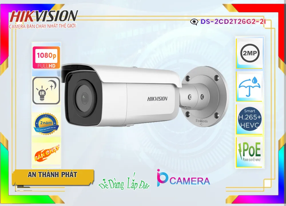 Camera Hikvision DS-2CD2T26G2-2I,Giá DS-2CD2T26G2-2I,phân phối DS-2CD2T26G2-2I,DS-2CD2T26G2-2IBán Giá