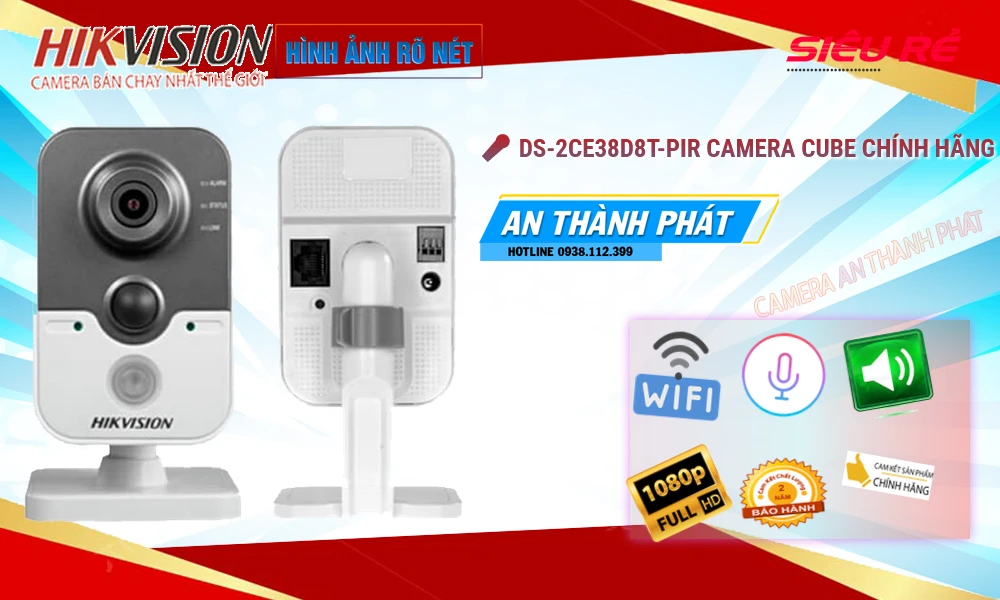 Camera IP Hikvision DS-2CE38D8T-PIR Hình ảnh sắc nét