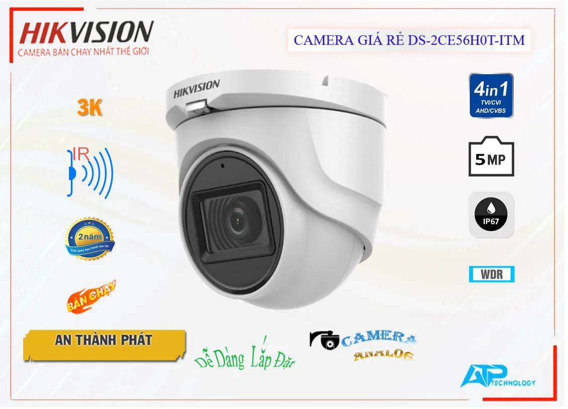 Camera Hikvision DS-2CE56H0T-ITM,DS 2CE56H0T ITM,Giá Bán DS-2CE56H0T-ITM,DS-2CE56H0T-ITM Giá Khuyến Mãi,DS-2CE56H0T-ITM