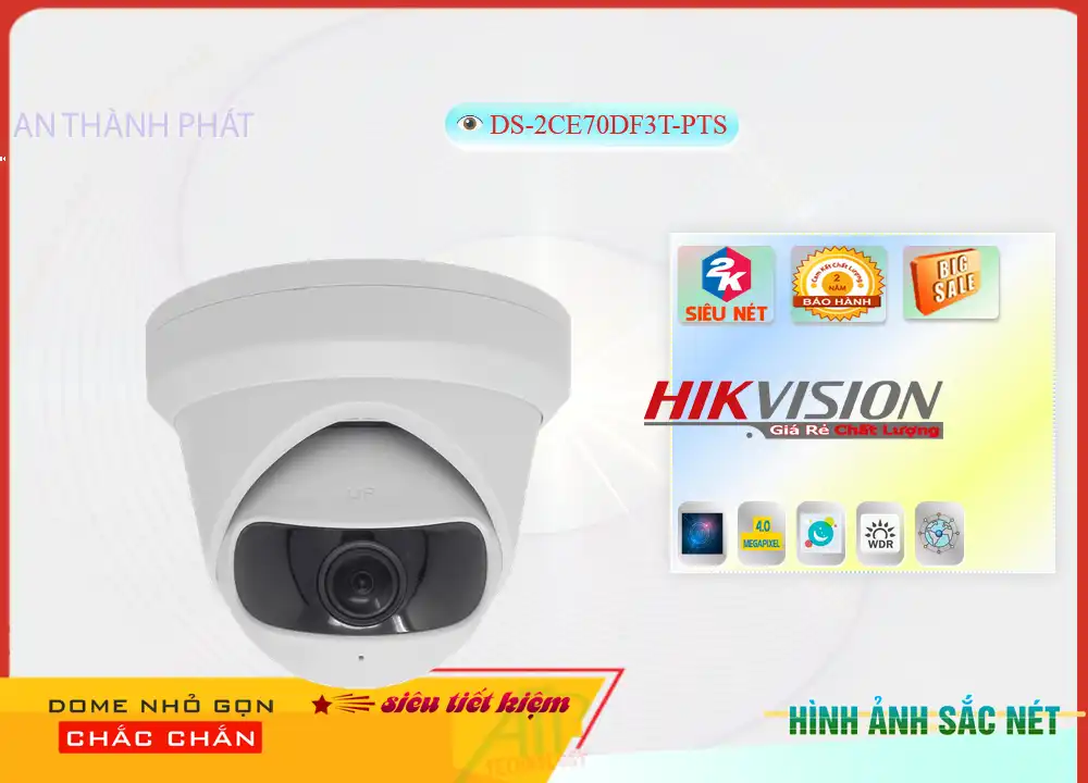 DS-2CE70DF3T-PTS Camera Hikvision Thiết kế Đẹp,DS-2CE70DF3T-PTS Giá rẻ,DS 2CE70DF3T PTS,Chất Lượng