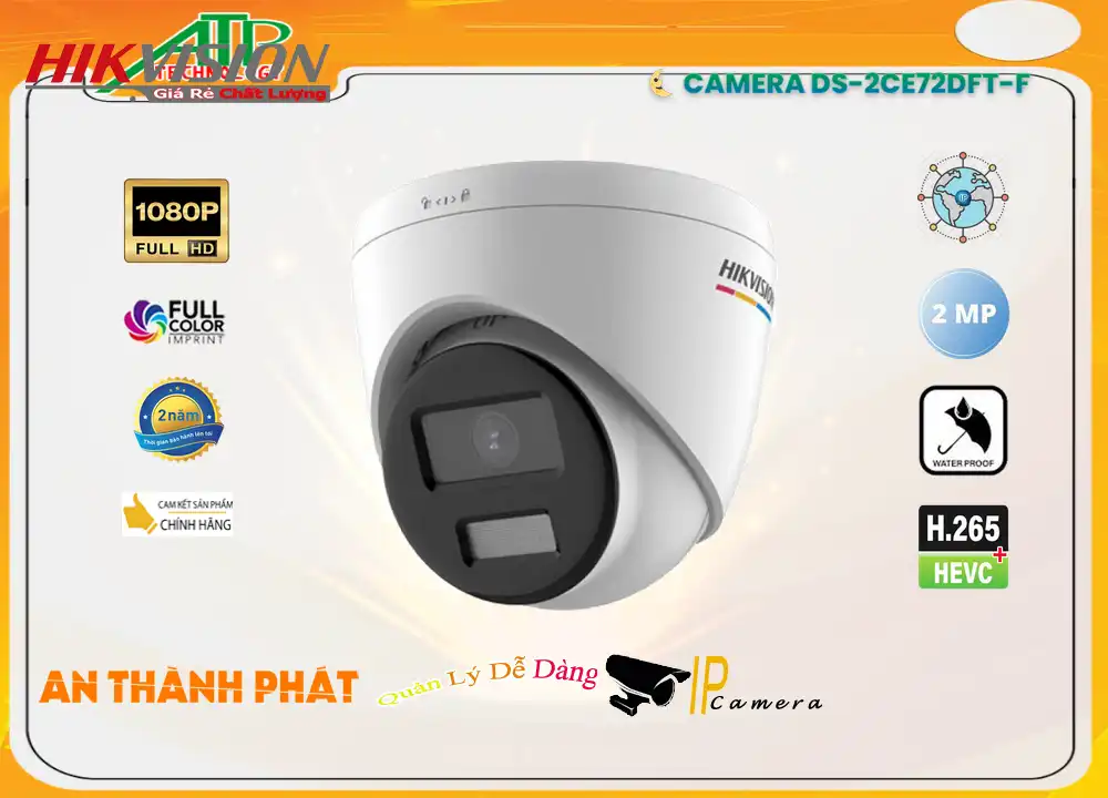 Camera An Ninh Hikvision DS-2CE72DFT-F Giá rẻ,thông số DS-2CE72DFT-F,DS 2CE72DFT F,Chất Lượng