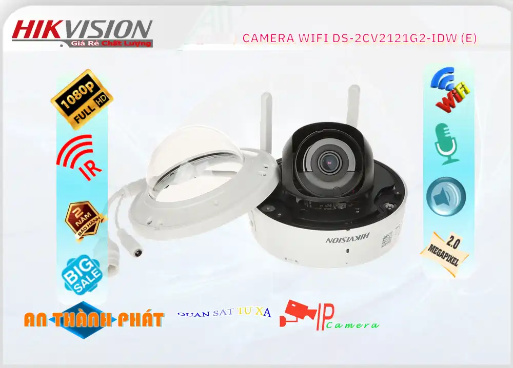 DS-2CV2121G2-IDW(E) sắc nét Hikvision