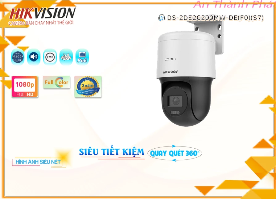 Camera Hikvision DS-2DE2C200MW-DE(F0)(S7),DS-2DE2C200MW-DE(F0)(S7) Giá rẻ,DS 2DE2C200MW DE(F0)(S7),Chất Lượng