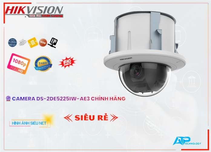 DS-2DE5225IW-AE3 Camera SpeedDome Hikvision Chất Lượng,DS-2DE5225IW-AE3 Giá Khuyến Mãi, Công Nghệ POE DS-2DE5225IW-AE3