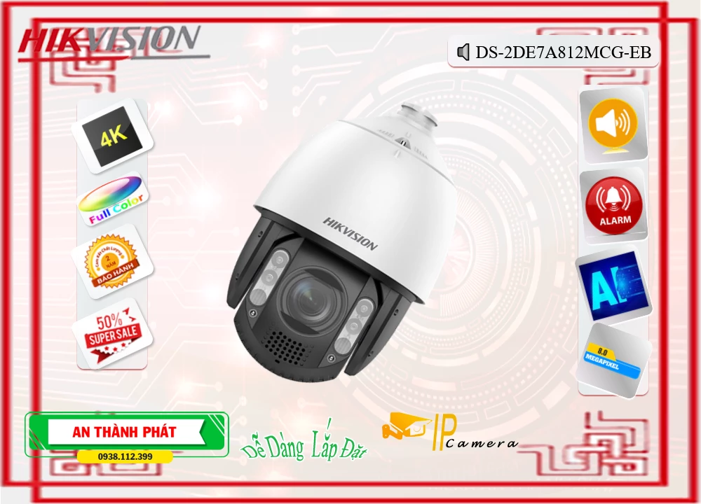 Camera Hikvision DS-2DE7A812MCG-EB,DS 2DE7A812MCG EB,Giá Bán DS-2DE7A812MCG-EB,DS-2DE7A812MCG-EB Giá Khuyến