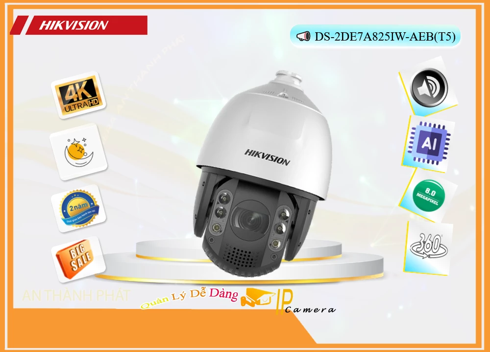 Camera Hikvision DS,2DE7A825IW,AEB(T5),DS 2DE7A825IW AEB(T5),Giá Bán DS,2DE7A825IW,AEB(T5) sắc nét Hikvision