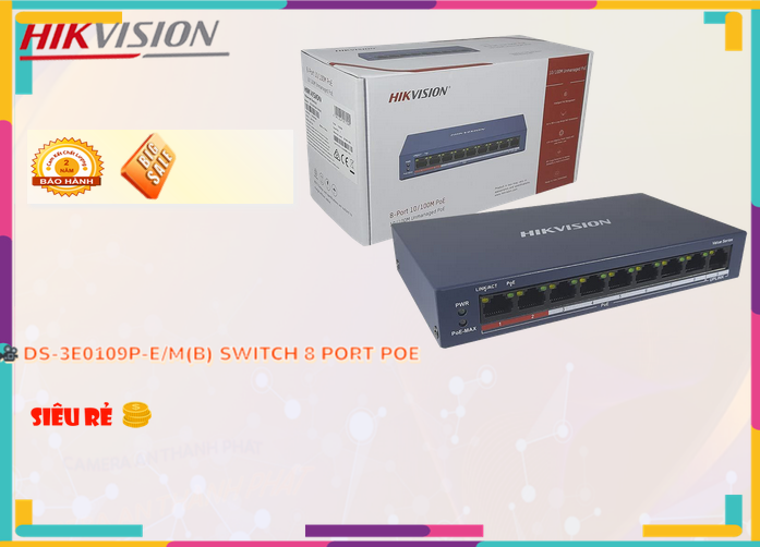 Switch Thiết bị nối mạng,DS 3E0109P E/M(B),Giá Bán ,DS-3E0109P-E/M(B) Giá Khuyến Mãi,DS-3E0109P-E/M(B) Giá