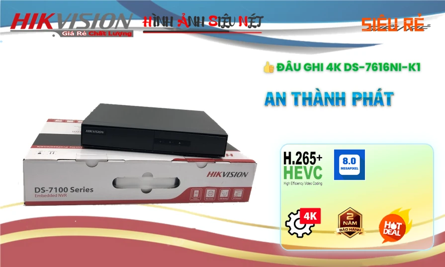 Đầu ghi 16 IP HIKVISION DS-7616NI-K1 Đầu ghi 16 IP HIKVISION DS-7616NI-K1