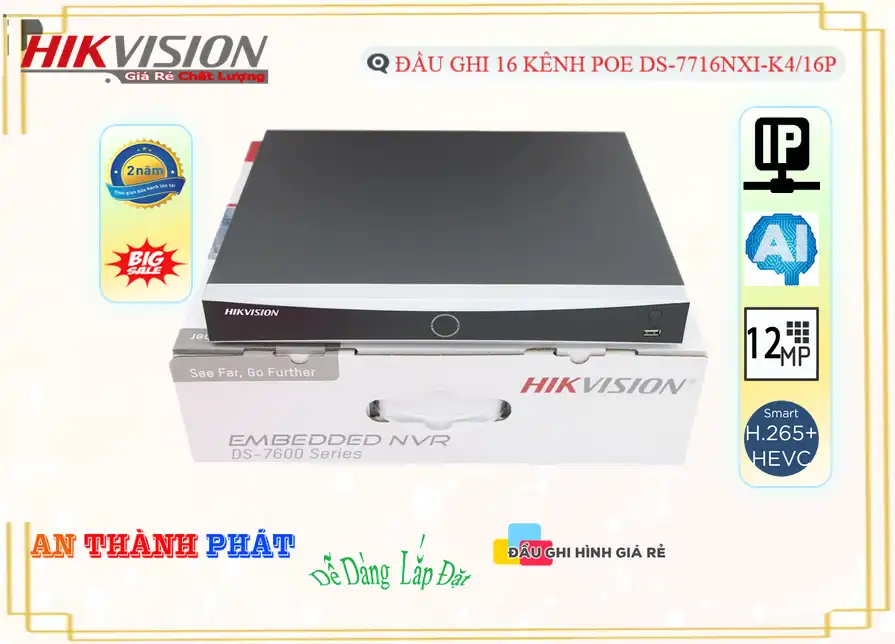 Đầu Thu KTS Hikvision DS-7716NXI-K4/16P Giá rẻ,DS-7716NXI-K4/16P Giá rẻ,DS-7716NXI-K4/16P Giá Thấp Nhất,Chất Lượng