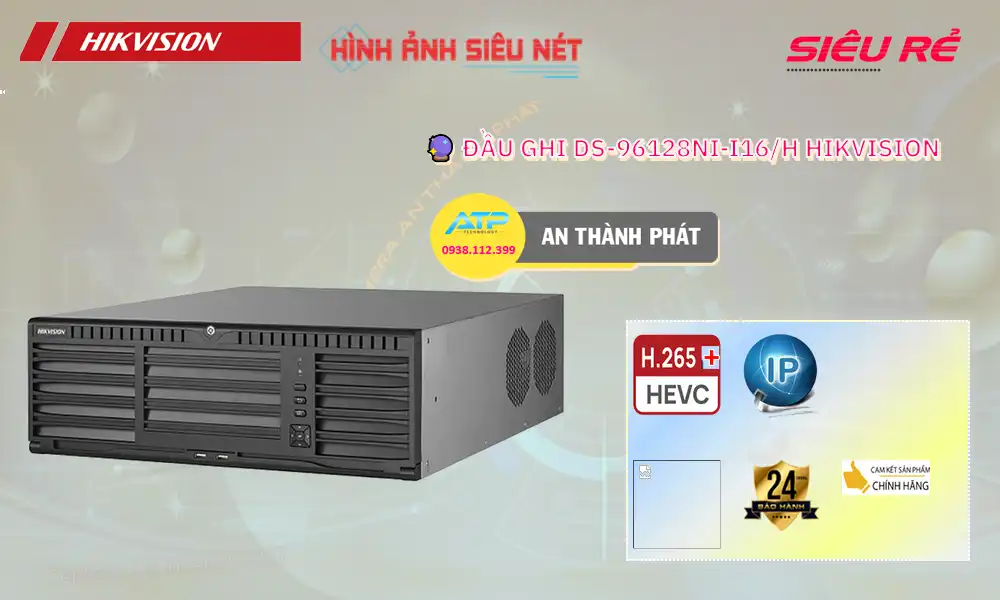 DS-96128NI-I16/H sắc nét Hikvision