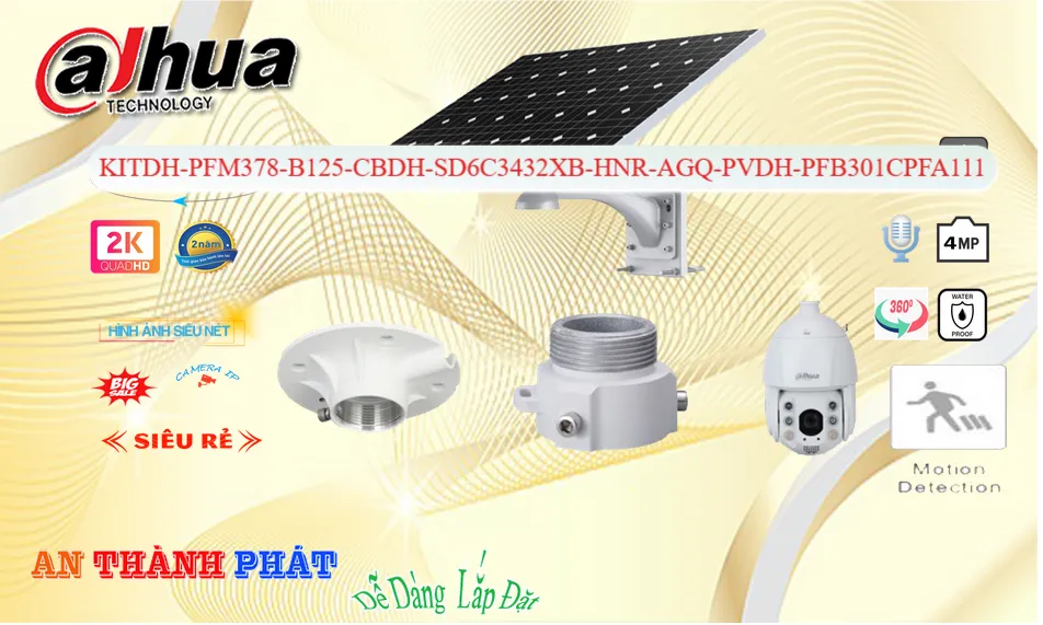 KIT/DH-PFM378-B125-CB/DH-SD6C3432XB-HNR-AGQ-PV/DH-PFB301C/PFA111 sắc nét Dahua