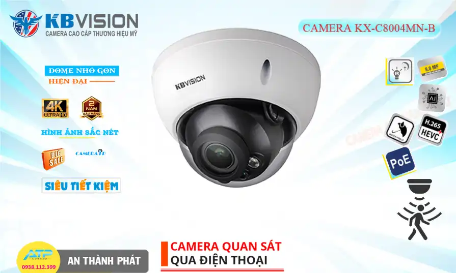 KX-C8004MN-B sắc nét KBvision KX-C8004MN-B sắc nét KBvision