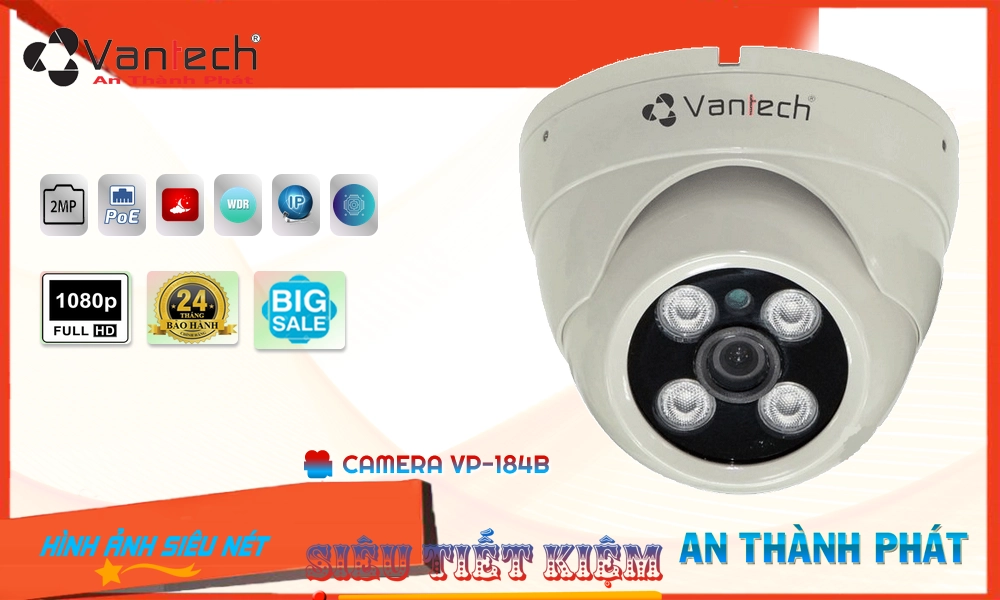 Camera VP-184B VanTech,Giá IP POEVP-184B,phân phối VP-184B,VP-184B Bán Giá Rẻ,Giá Bán VP-184B,Địa Chỉ Bán