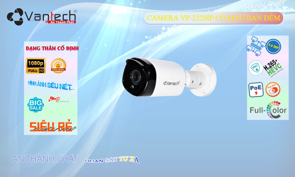 Cấp Nguồ Qua Dây Mạng VP-2220IP Sắc Nét VanTech Cấp Nguồ Qua Dây Mạng VP-2220IP Sắc Nét VanTech