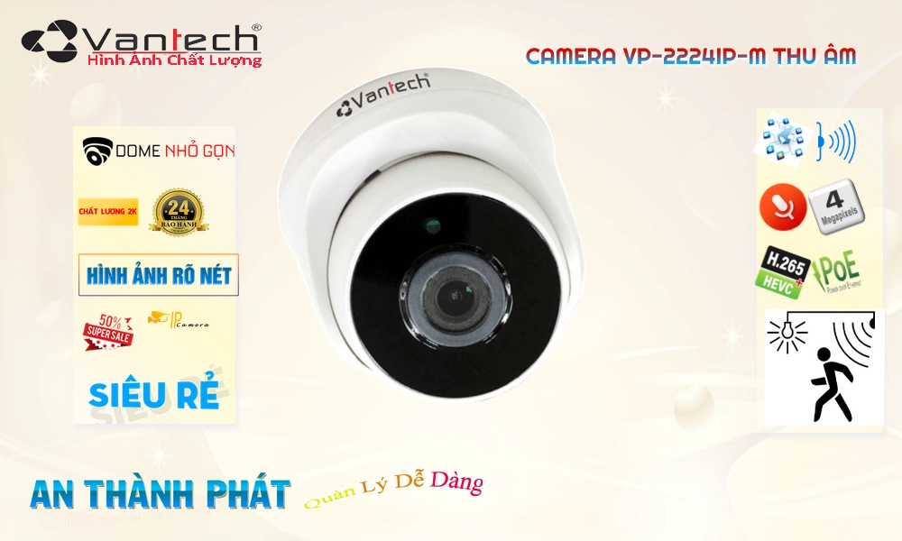 Camera VanTech VP-2224IP-M Mẫu Đẹp ✲