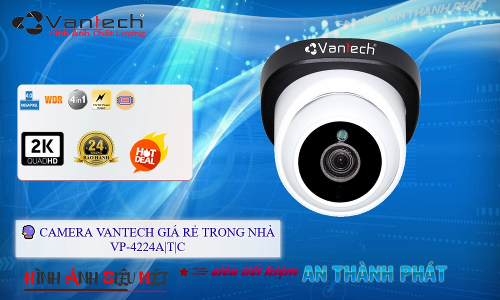 Camera VanTech VP-4224A|T|C Tiết Kiệm ✔️ Camera VanTech VP-4224A|T|C Tiết Kiệm ✔️