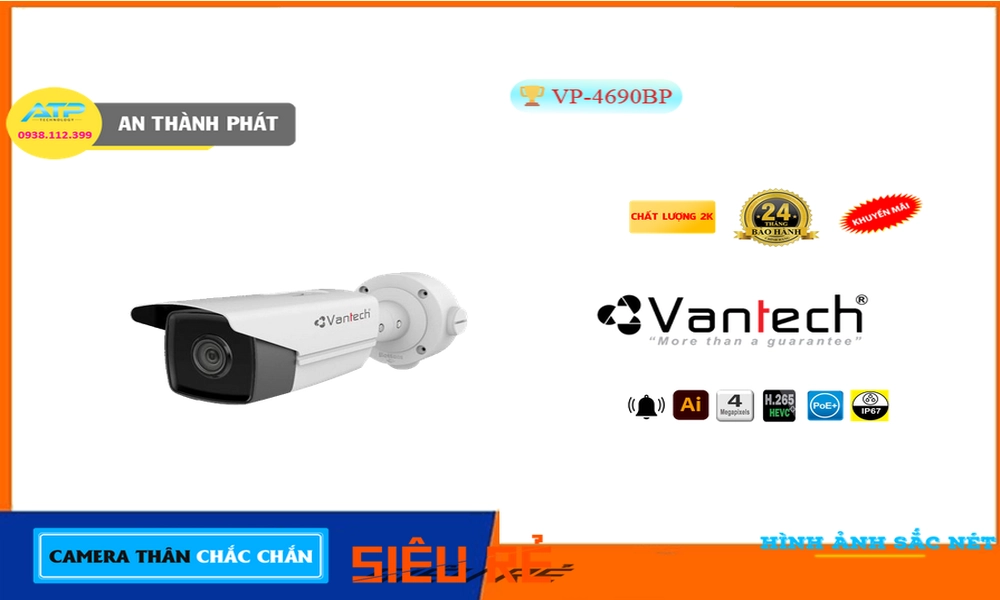 Camera An Ninh VanTech VP-4690BP Giá rẻ,thông số VP-4690BP,VP 4690BP,Chất Lượng VP-4690BP,VP-4690BP Công Nghệ
