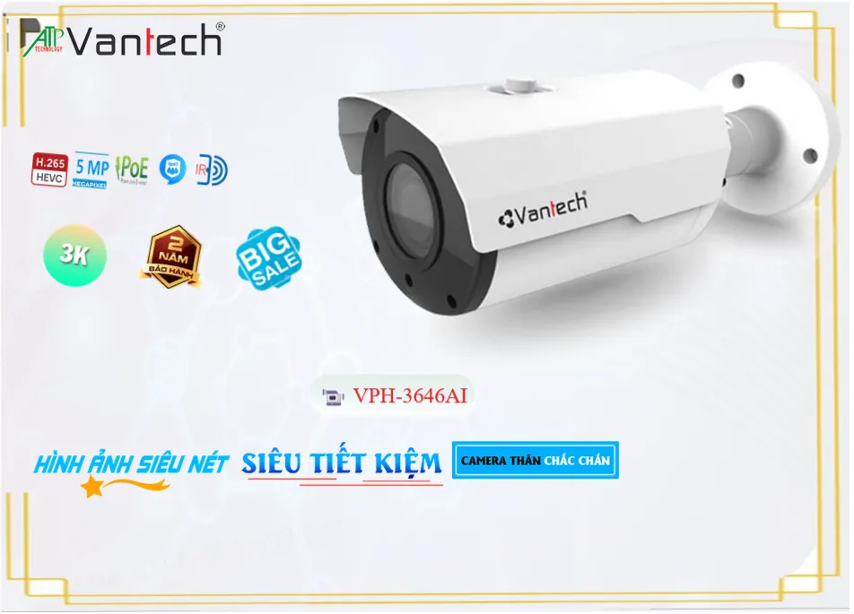 Camera VanTech VPH-3646AI,Giá VPH-3646AI,VPH-3646AI Giá Khuyến Mãi,bán VPH-3646AI,VPH-3646AI Công Nghệ Mới,thông số