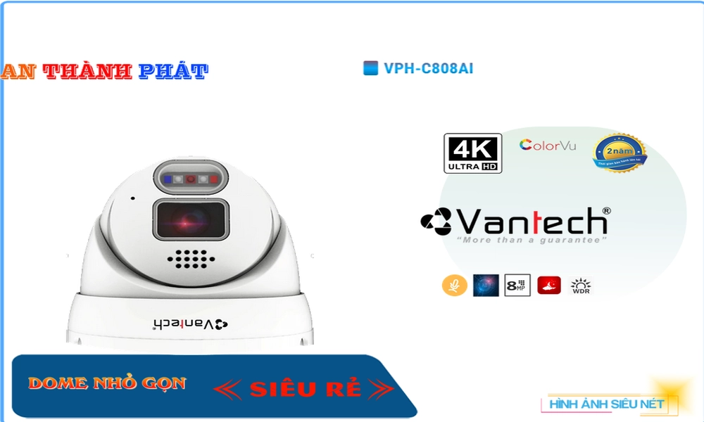 Camera An Ninh VanTech VPH-C808AI Công Nghệ Mới,thông số VPH-C808AI, HD IP VPH-C808AI Giá rẻ,VPH C808AI,Chất Lượng