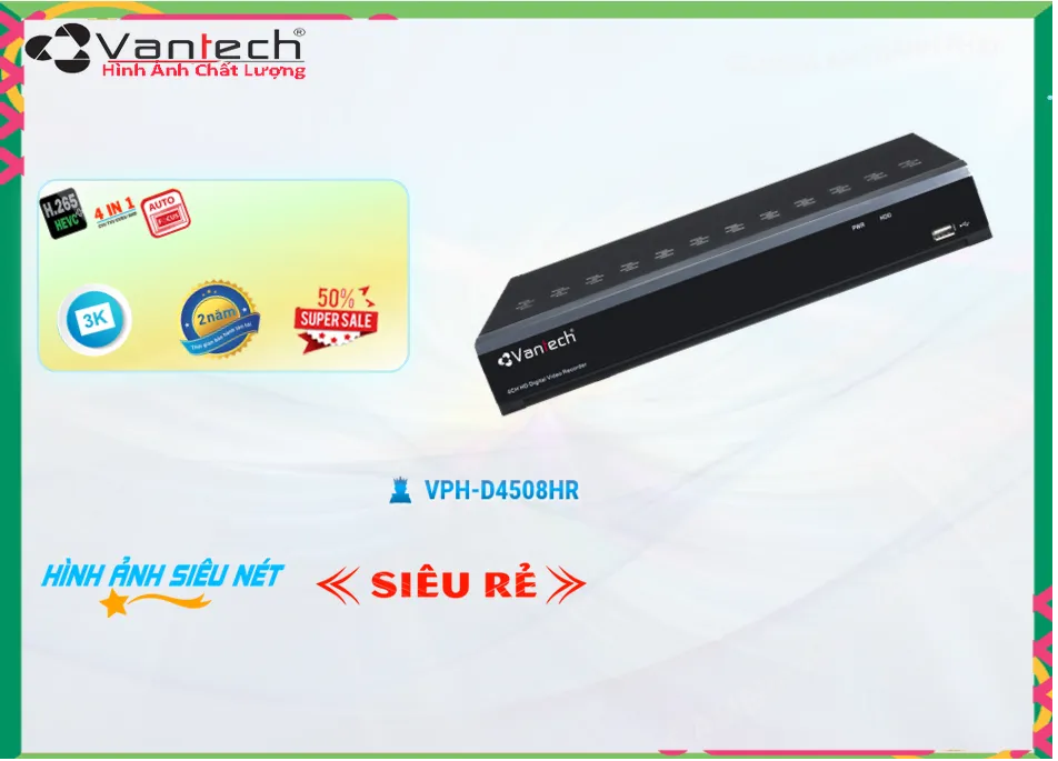 Đầu Ghi Hình VanTech VPH-D4508HR,Giá VPH-D4508HR,phân phối VPH-D4508HR,VPH-D4508HRBán Giá Rẻ,VPH-D4508HR Giá Thấp