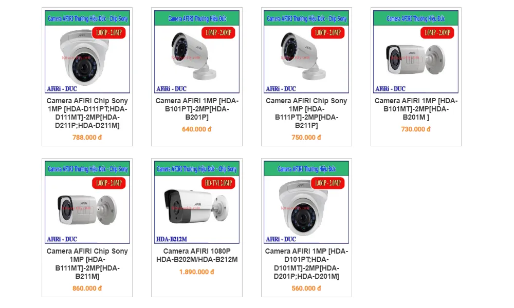 bảng báo gái camera afiri