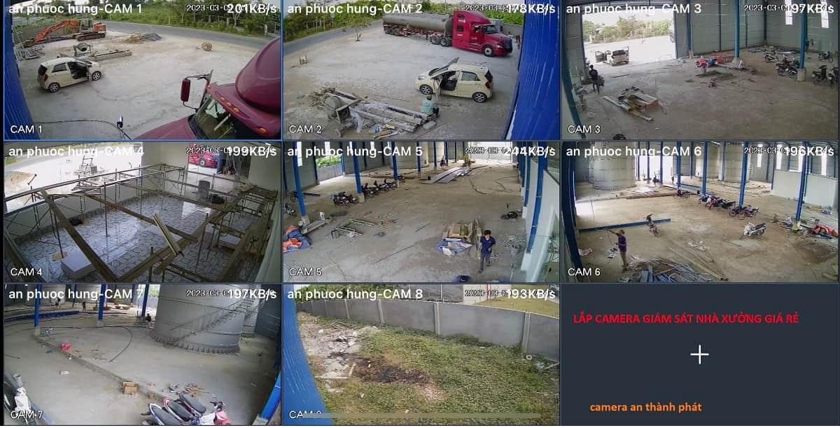 hình lắp camera quan sát nhà xưởng