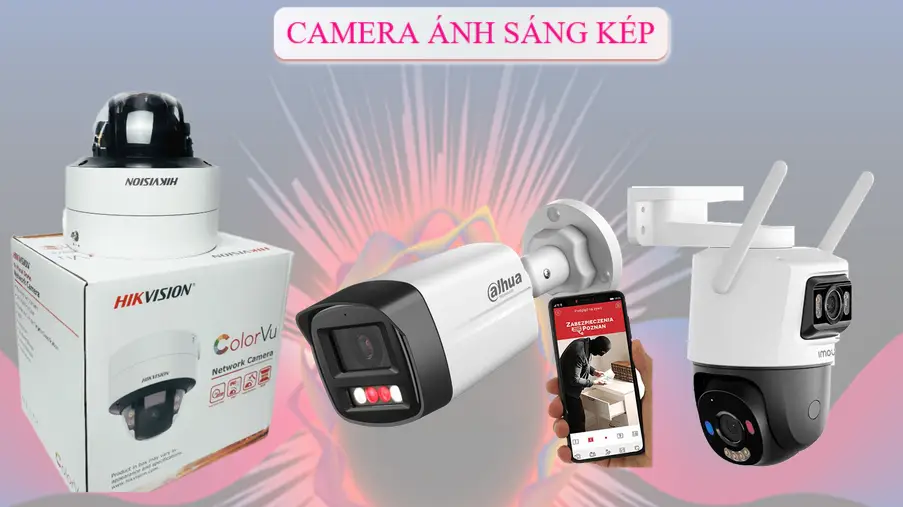 lắp camera tích hợp ánh sáng kép